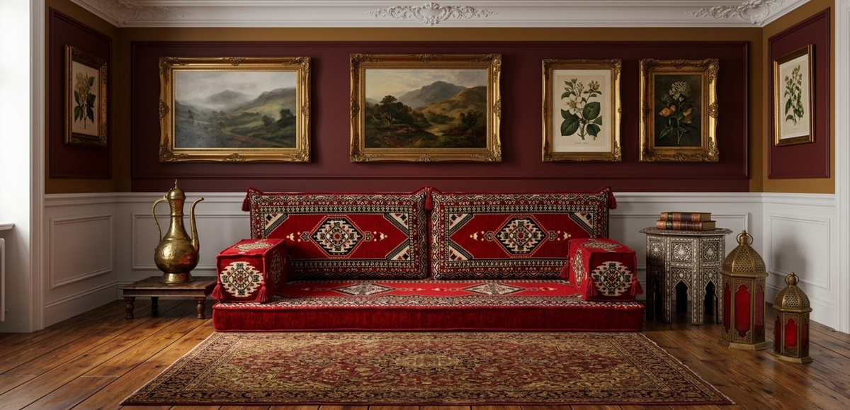 Majlis-Home ROYAL Design, stilvolle Dekoration mit eleganten Mustern und hochwertigen Materialien, Nahaufnahme des Musters