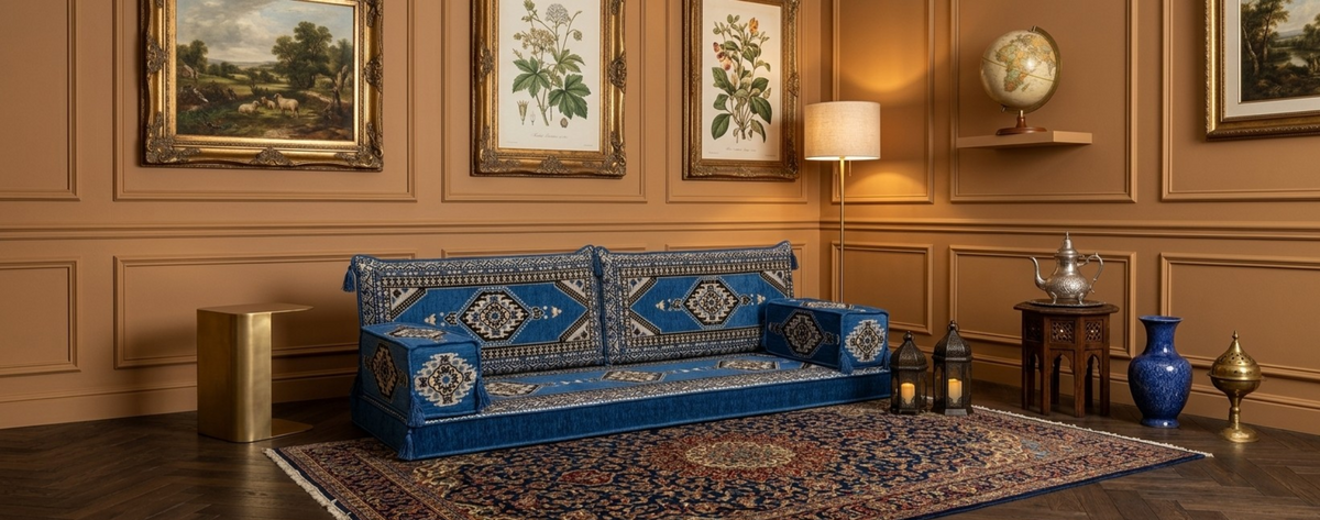 Majlis-Home ROYAL Design mit eleganten Mustern auf weißem Hintergrund, hochwertiges Dekor für Zuhause