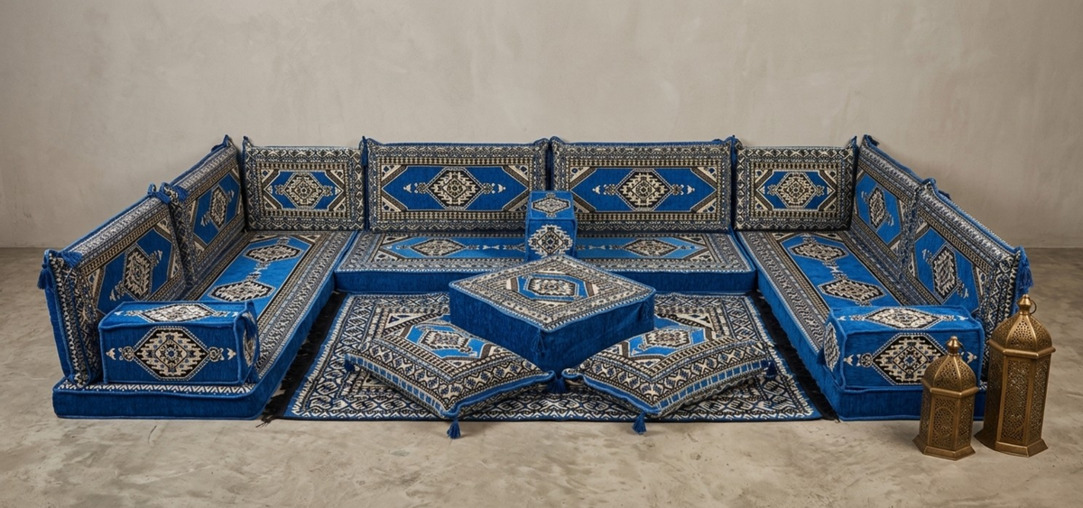 Majlis-Home ROYAL Teppich mit eleganten Mustern und warmen Farben, ideal für Wohnzimmer und Schlafzimmer.