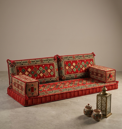 Bunte Mosaik-Fliese von Majlis-Home mit geometrischem Muster, detailreiche Farbgestaltung und handgefertigtem Design.