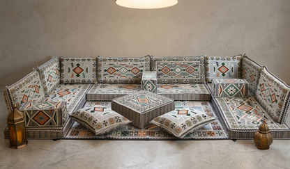 Diamant-Designkissen von Majlis-Home mit feinen Mustern auf weichem Stoff, ideal für stilvolle Wohnräume