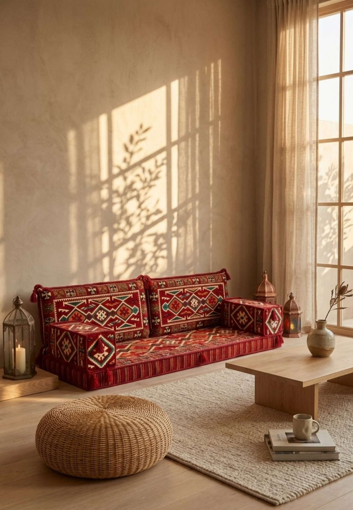 Elegantes Diamant-Muster Kissenbezug von Majlis-Home aus weichem Stoff, detailreich mit Diamant-Design gestaltet.