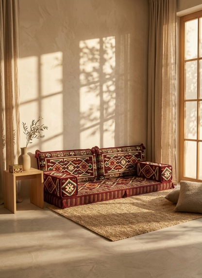 Diamant-Designkissen von Majlis-Home mit geometrischem Muster und weicher Textur, ideal für moderne Wohnzimmerdekoration.
