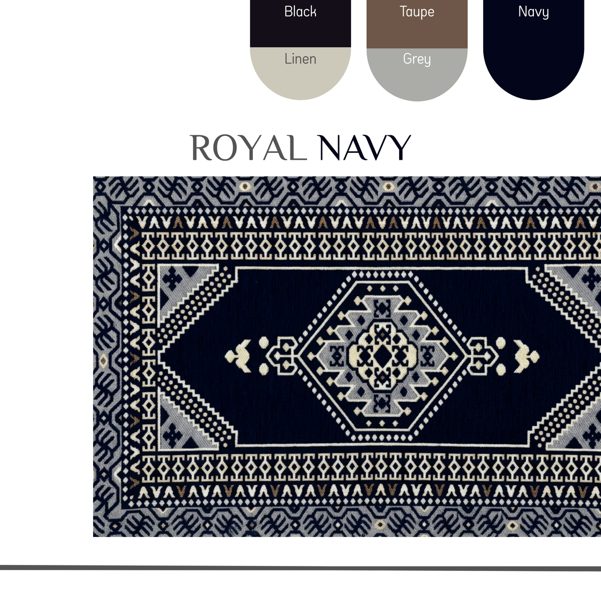 Royal Majlis-Home Teppich mit traditionellen Mustern, Nahaufnahme der Textur und Farbdetails in gedeckten Tönen