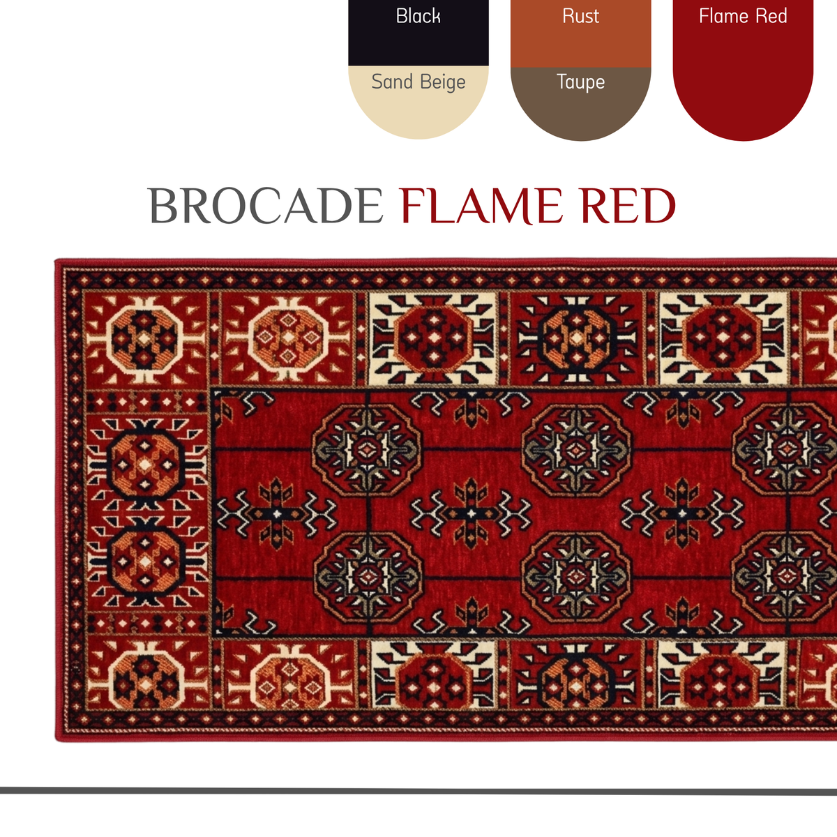 Brocade-Muster in warm Farben, Majlis-Home dekoratives Textilstück mit detailliertem Brokat-Design