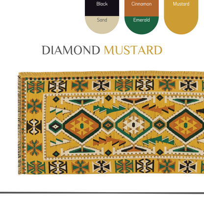 Diamant-Designte Majlis-Home Kissen mit bunten Mustern und Textur, Nahaufnahme der Stoffdetails und handgefertigten Verzierungen